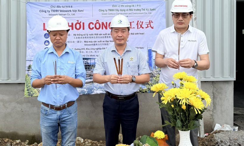 KHỞI CÔNG CÔNG TRÌNH HỆ THỐNG XỬ LÝ NƯỚC THẢI SẢN XUẤT VÀ HỆ THỐNG XỬ LÝ NƯỚC THẢI SINH HOẠT – DỰ ÁN NHÀ MÁY SẢN XUẤT XE ĐẠP VELOWORK VIỆT NAM