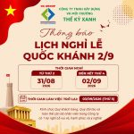 THÔNG BÁO LỊCH NGHỈ LỄ QUỐC KHÁNH 2/9 NĂM 2026